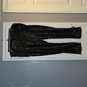 Sequin ankle pants
